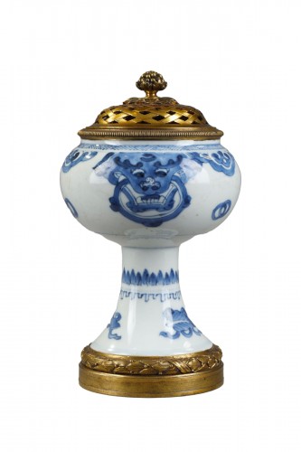 Coupe sur pied Bleu blanc - Kangxi 1662/1722