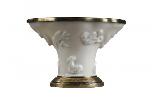 Coupe libatoire blanc de Chine - Kangxi 1662/1722