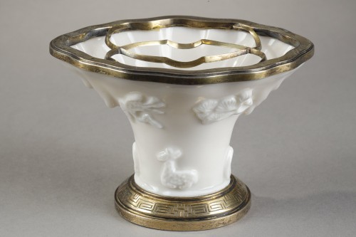 Coupe libatoire blanc de Chine - Kangxi 1662/1722 - Arts d