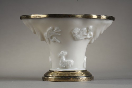 Asian Works of Art  - Chinese Blanc de Chine Libatory Cup - Kangxi 1662/1722