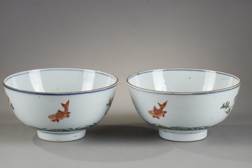  - pair bowls Famille Verte - Kangxi period 1662/1722