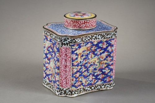 Canton enamel Tea box - China 18th century - 