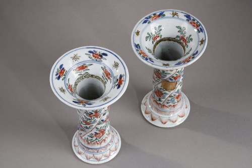 Pair of porcelain vases from the Famille Verte - Kangxi period 1662/1722 - Asian Works of Art Style 