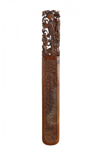 Paper cutter boxwood sculpted  - China 19th century