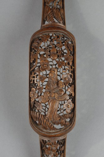 Scepter  very finely openwork and carved in boxwood  China 19th century - 
