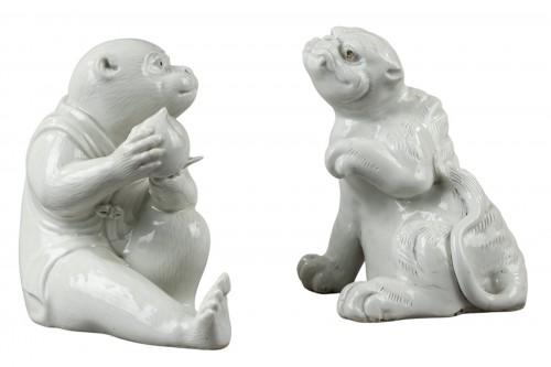 Two white porcxelain figures  - Japan Hirado kilns  19th century
