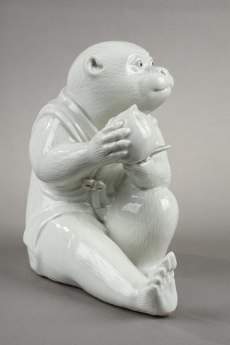 Asian Works of Art  - Two white porcxelain figures  - Japan Hirado kilns  19th century
