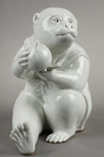 19th century - Two white porcxelain figures  - Japan Hirado kilns  19th century