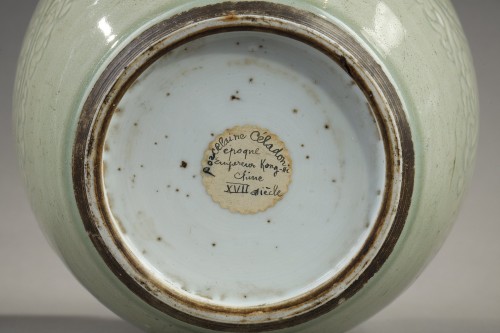 Asian Works of Art  - Ginger pot in porcelain Celadon  - Kangxi ^period 1662/1722