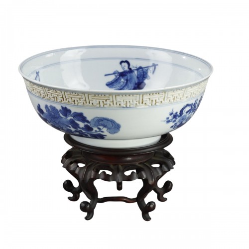 Bol "Mantouxin bowl" porcelaine "bleu blanc" - Chine 1700/1720