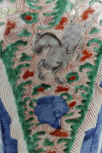 Vase and cover "wucai" porcelain - Shunzi period 1644/1661) - Asian Works of Art Style 