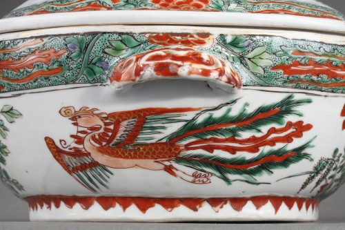 Tureen Famille Verte porcelain - Kangxi period 1662/1722 - - Asian Works of Art Style 