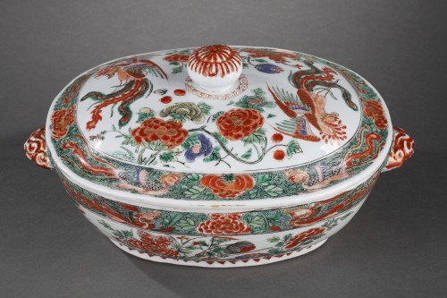 17th century - Tureen Famille Verte porcelain - Kangxi period 1662/1722 -