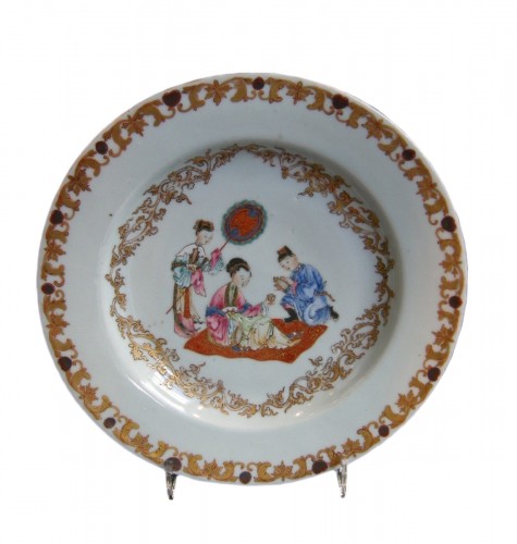 Chinese porcelain "Famille rose"plate - Yongzheng period 1723/1735