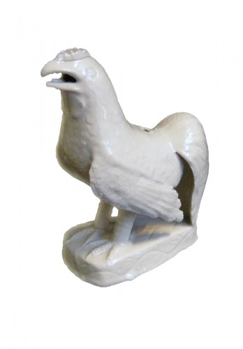 Cockerel figure in " Blanc de Chine " porcelain - Circa 1690