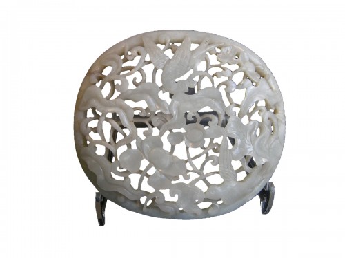 Jade plaque sculpted  openwork - Ming period