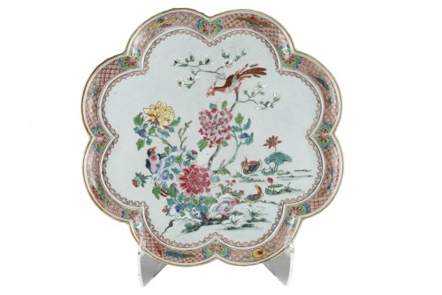 Rare presentation tray  "Famille rose porcelain" - Yongzheng 1723/1735