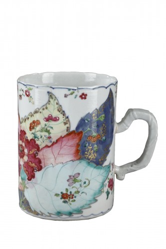 Mug porcelain Chinese export decorated with tobacco leaf -Circa 1775 -