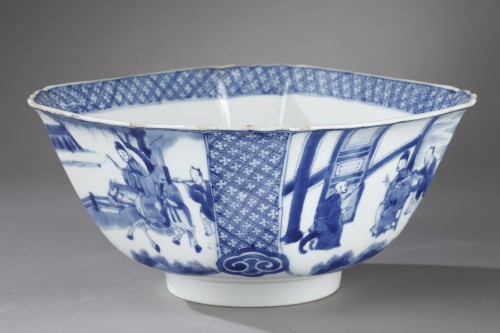 Bol en porcelaine "bleu blanc" - Epoque Kangxi 1662/1722 - Bertrand de Lavergne