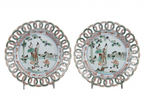 Porcelain plates  Famille verte - Kangxi perios 1662/1722