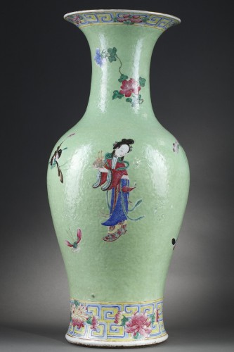 XIXe siècle - Grand vase en porcelaine - Chine 19e siècle