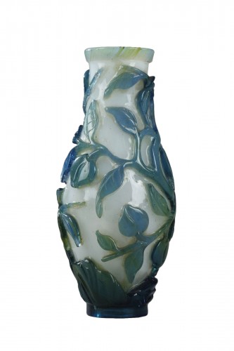 Vase en verre overlay - Chine 18e - 19e siècle