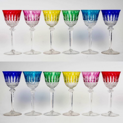 1928 Saint Louis - Suite de 12 verres Roemer Tommy  - Argenterie et Arts de la table Style 