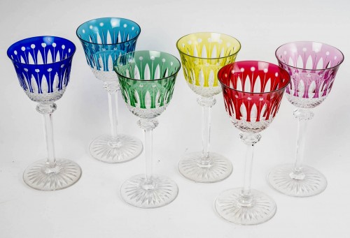 Antiquités - 1928 Saint Louis - Set Of 12 Glasses Roemer Tommy