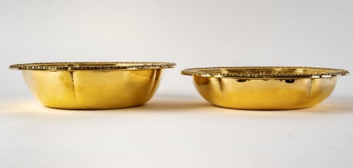 Argenterie et Arts de la table  - Puiforcat - Suite de 7 plats de service Elysée vermeil argent massif