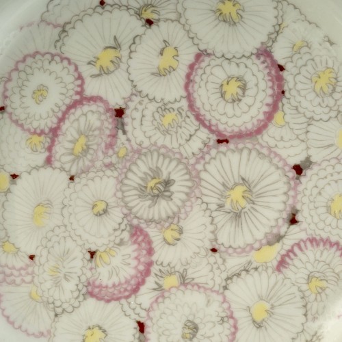 Céramiques, Porcelaines  - Suzanne Lalique & Haviland - Service de table Pâquerettes 22 pièces en porcelaine celadon