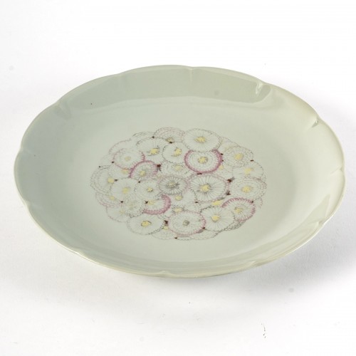 Antiquités - Suzanne Lalique Haviland Paquerettes Celadon Porcelain Tableware 22 Pièces
