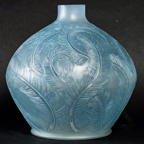 1920 René Lalique - Vase Plumes - Glass & Crystal Style Art Déco