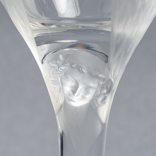 XXe siècle - Lalique France - 12 verres coupes champagne Ange de Reims cristal - Neuf en coffret