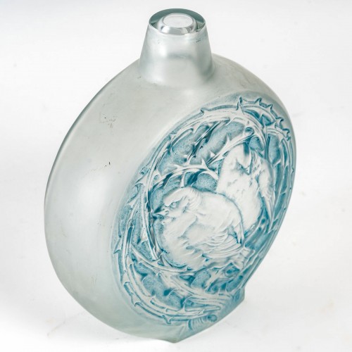 1920 René Lalique - Vase Deux Moineaux Dormant - Glass & Crystal Style Art Déco
