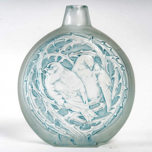 XXe siècle - 1920 René Lalique - Vase Deux Moineaux Dormant