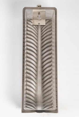 1929 René Lalique - Paire d'appliques Art Déco Palmes - Art Déco