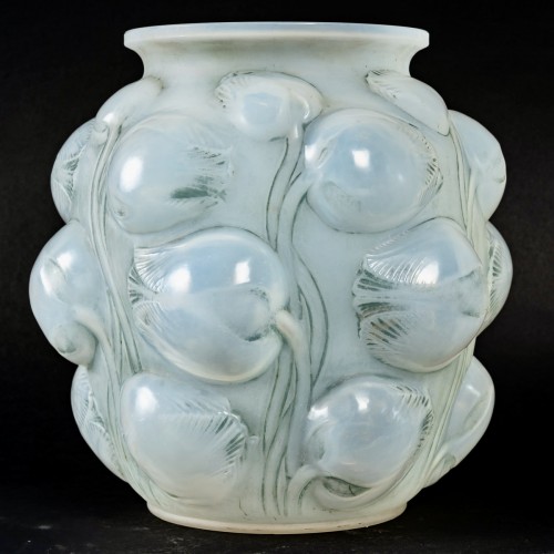 1927 René Lalique - Vase Tulipes - Verrerie, Cristallerie Style Art Déco