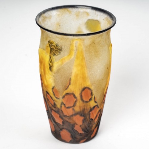 Glass & Crystal  - 1928 Gabriel Argy Rousseau Vase Dancing Women