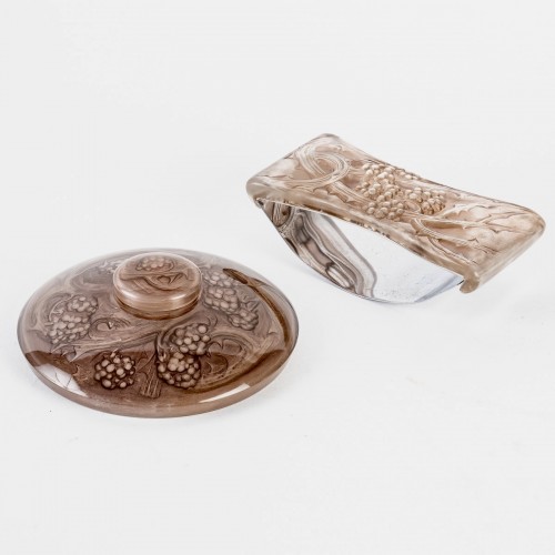 20th century - 1920 René Lalique - Inkwell Mures - Blackberries