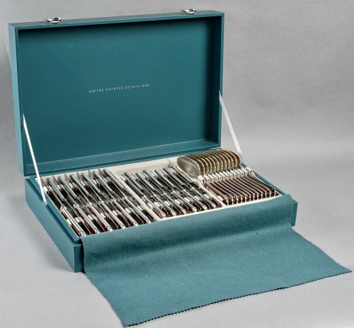 20th century - Christofle Flatware Cutlery Set Talisman 72 Pieces