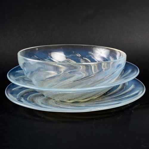 1921 René Lalique - Plate Bowl Dish Poissons - Glass & Crystal Style Art Déco