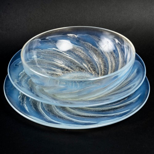 Glass & Crystal  - 1921 René Lalique - Plate Bowl Dish Poissons