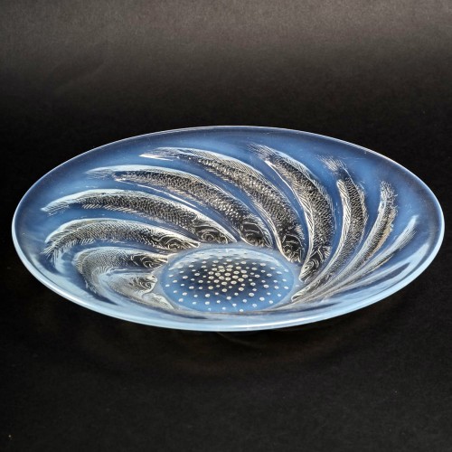 XXe siècle - 1921 René Lalique - Coupe bol et assiette Poissons