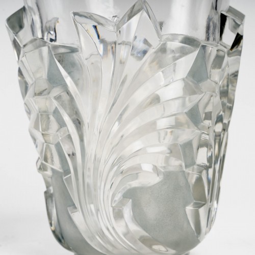 XXe siècle - Marc Lalique - Vase Surcouf Feuilles