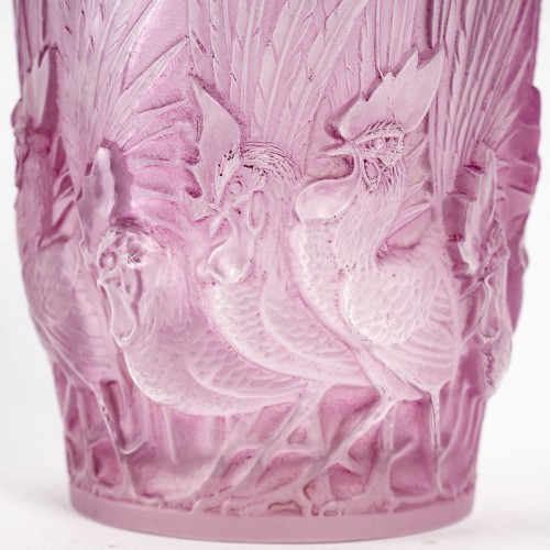 1928 René Lalique - Vase Coqs et Plumes - BG Arts