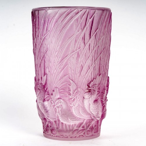 Art Déco - 1928 René Lalique - Coqs Et Plumes Vase