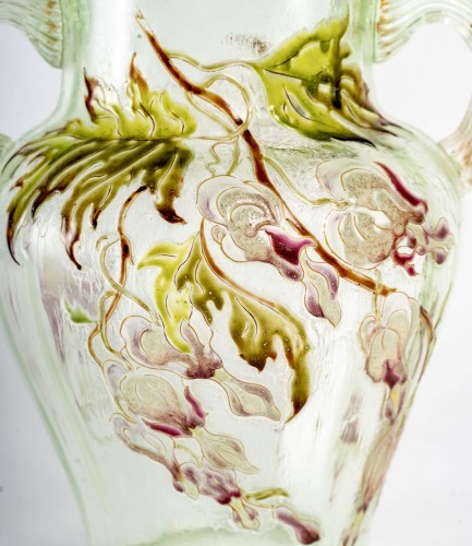 Verrerie, Cristallerie  - 1890 Emile Gallé - Vase à Anses Coeur de Marie