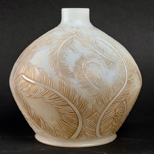 Art Déco - 1920 René Lalique - Vase Plumes