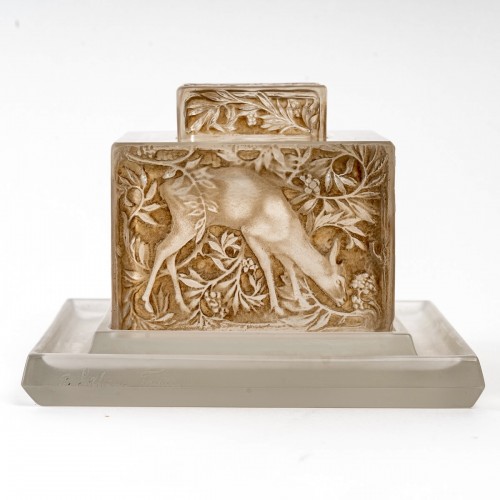 1912 René Lalique - Encrier Biches - Verrerie, Cristallerie Style Art Déco
