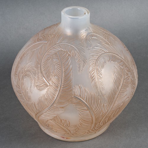 1920 René Lalique - Vase Plumes - Verrerie, Cristallerie Style Art Déco